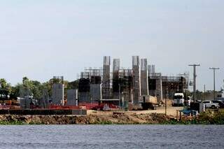 Construção da ponte da Rota Bioceânica (Foto: Chico Ribeiro)