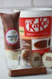 Geladinho sabor KitKat é o mais elaborado entre as opções de Lenise. (Foto: Divulgação)