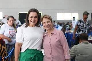 Prefeita de Campo Grande, Adriane Lopes, ao lado da senadora Tereza Cristina (Foto: Divulgação)