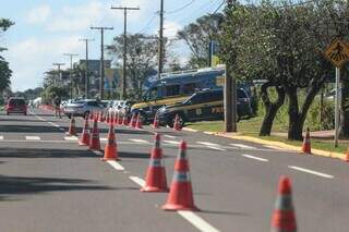 Estrutura montada para garantir a segurança durante cerimônia de posse. (Foto: Marcos Maluf)