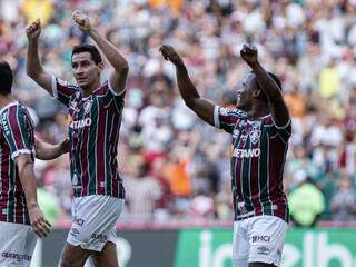 Ganso comemora gol marcado diante confronto com o Bragantino. (Foto: Marcelo Gonçalves/Fluminense)