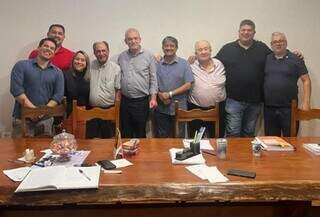 Deputados e correligionários do PSDB em reunião em Dourados (Foto: Reprodução)