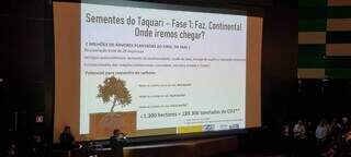 Apresentação do projeto Sementes do Taquari, no Bioparque Pantanal, em Campo Grande (Foto: Jackeline Oliveira)