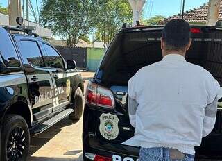 Acusado foi preso e levado para a Delegacia de Polícia Civil de Iguatemi. (Foto: Divulgação | PCMS)