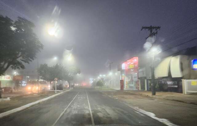 Com previs&atilde;o de 5&deg;C, nevoeiro anuncia chegada da frente fria em MS