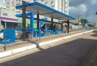 Corredor de ônibus instalado na Rua Rui Barbosa, projeto que faz parte da revitalização da via. (Foto/Arquivo)