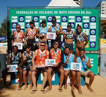 Atletas da Capital e de Bela Vista conquistam Estadual de Vôlei de Praia