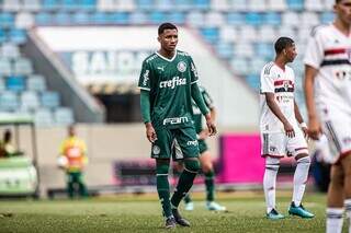 Atacante Lucas Henrique em campo com a camisa do Palmeiras (Foto: Instagram)