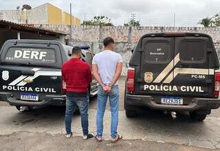 Os dois mato-grossenses presos hoje em Rondonópolis acusados de furtos em Dourados (Foto: Divulgação)