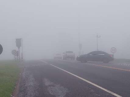 Nevoeiro dificulta visibilidade em rodovias de MS