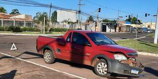 Montana ficou com a frente destruída (Foto: Genifer Valeriano) 