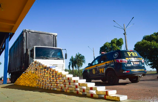 Cocaína foi aprendida pela Polícia Rodoviária Federal (Foto: divulgação / PRF)