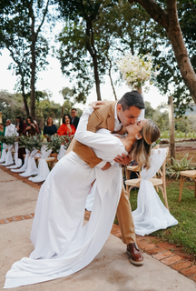 Em dois meses, Juliana e Rafael organizaram todos os detalhes para a união. (Foto: Alana Borges)