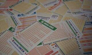 Canhotos de aposta dos principais concursos da Loterias Caixa. (Foto: Reprodução/Agência Brasil)