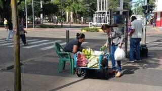 Vendedora de legumes na Rua 14 de Julho, Marilda de Oliveira (Foto: Izabela Cavalcanti)