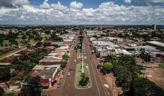 Imagem aérea da cidade de Sidrolândia, em Mato Grosso do Sul. (Foto: Divulgação)