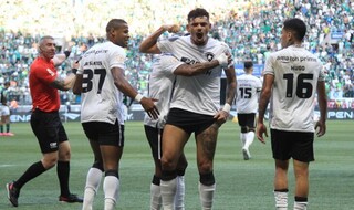 Tiquinho Soares comemora  gol marcado que garantiu vitória. (Foto: Reprodução/Botafogo)