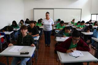 Alunos da Escola Estadual Maria Constança de Barros Machado. (Foto: Álvaro Rezende)