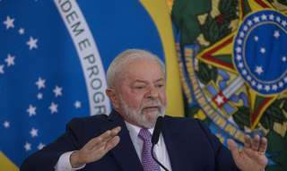 O presidente Lula, hoje cedo, durante lançamento do Plano Safra. Joédson Alves, Agência Brasil.