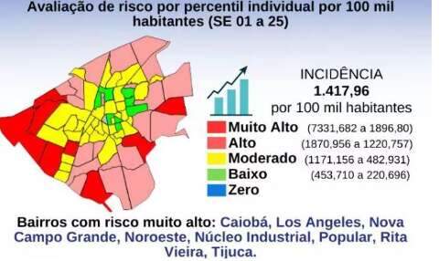 Apesar de redução, oito bairros ainda têm alto risco de dengue na Capital