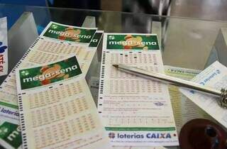 Volantes de aposta da Mega-Sena em lotéria de Brasília (DF). (Foto: Marcello Casal Jr./Agência Brasil)