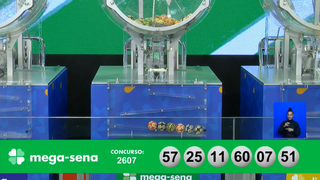 Bolas numeradas durante sorteio realizado em globo eletrônico, no Espaço da Sorte, em São Paulo. (Foto: Reprodução/YouTube)