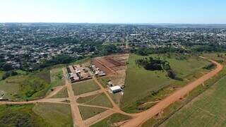 Vista aérea de Amambai, onde crime ocorreu (Foto: Divulgação)