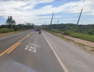 BR-163, região do Jardim Veraneio, em Campo Grande, onde ocorreu o acidente. (Foto: Reprodução/Google)