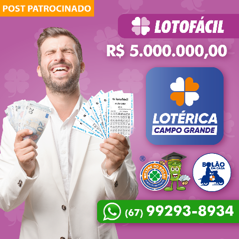 Lotérica Campo Grande tem 2 bolões de 19 dezenas para você ganhar na Lotofácil