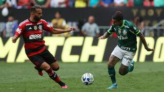 Thiago Maia divide bola com Dudu (Foto: Cesar Greco/Palmeiras)