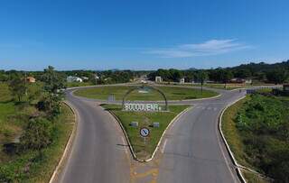 Entrada da cidade de Bodoquena onde crime aconteceu e é investigado (Foto: Divulgação | Prefeitura de Bodoquena)