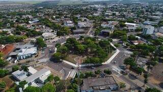 Vista aérea da cidade de Naviraí, onde vítima foi achada morta (Foto: Divulgação/Prefeitura de Naviraí)