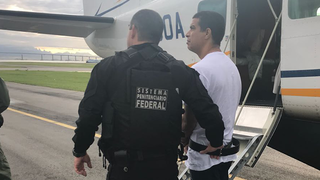 No dia 19 de junho de 2018, Orlando Curicica foi transferido para a Penitenciária Federal de Mossoró (Foto: Divulgação)
