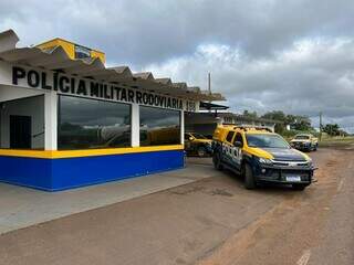 Base da Polícia Militar Rodoviária na MS-134, em Nova Andradina (Foto: Jornal da Nova)