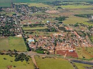 Imagem aérea da cidade de Terenos, onde o caso foi registrado. (Foto: Divulgação)