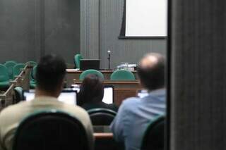 Tribunal do Júri no Fórum Cível e Criminal de Campo Grande (Foto: Marcos Maluf)