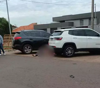 Local onde Gilberto Abelha foi morto, domingo, em Ponta Porã (Foto: Arquivo)