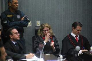 Mãe da vítima, a advogada Cristiane de Almeida Coutinho, atuou como assistente de acusação. (Foto: Henrique Kawaminami)