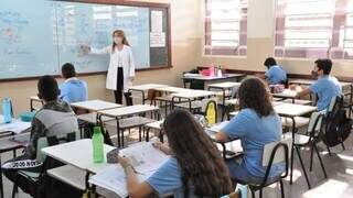 Sala de aula em escola da rede municipal de Campo Grande (Foto: Divulgação)