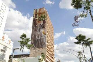 Mural em homenagem à Tia Eva no Centro de Campo Grande (Foto: Arquivo/Campo Grande News)