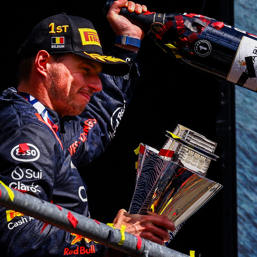 Com oitava vitória consecutiva, Verstappen conquista pódio no GP da Bélgica