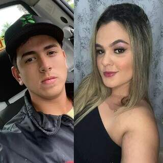 Acusados de planejar e matar jogador de futebol, Danilo Alves segue foragido e Rubia Joice está presa (Fotos: Reprodução das redes sociais)