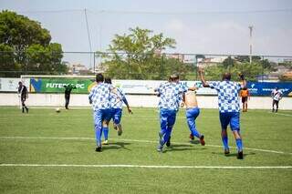 Equipes disputando a final do Campeonato Brasileiro de Futebol de 7 (Foto: Cairá Rádio Clube)