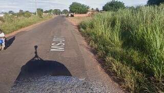 MS-080, entrada da cidade de Corguinho, onde ocorreu acidente. (Foto: Reprodução/Google)