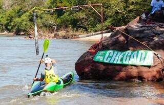 Linha de chegada no Campeonato Brasileiro de Canoagem (Foto: Lucas Castro/Fundesporte)