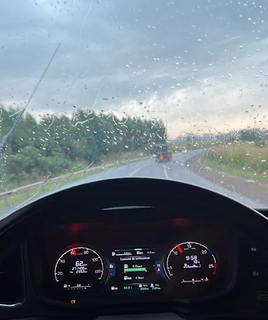 Chuva em estrada de Mundo Novo (Foto: Instagram/Dionatan Locatelli)
