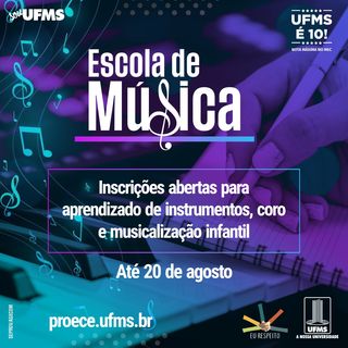 Arte de divulgação das inscrições. (Foto: Reprodução/UFMS)