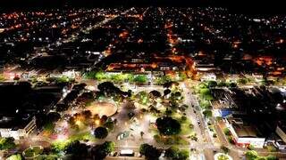 Vista aérea do município de Caarapó (Foto: Rodrigo Menegatti)