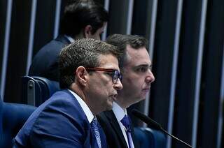 Presidente do BC (Banco Central), Roberto Campos Neto durante discurso no Senado (Foto: Divulgação/Agência Senado)