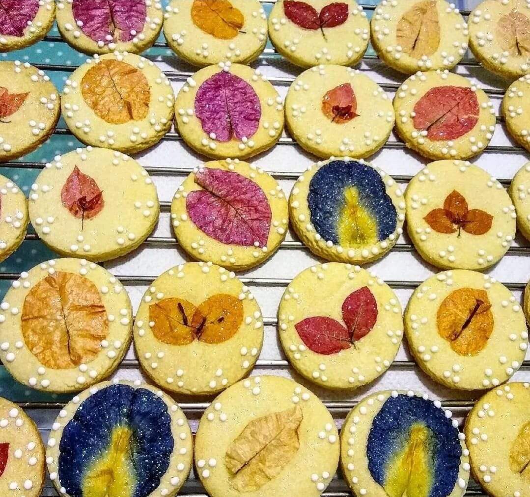 Pedagoga prepara biscoitos com flores para colorir vida dos fregueses